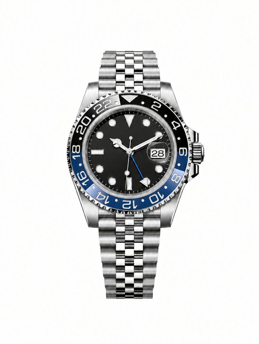 GMT Watch 40mm Black and Blue 126710blnr-0002